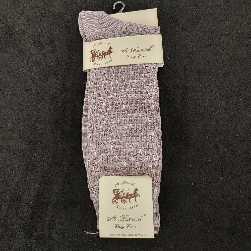 MEN'S ST. PATRICK SILKY DRESS SOCKS FASHION COLORS.